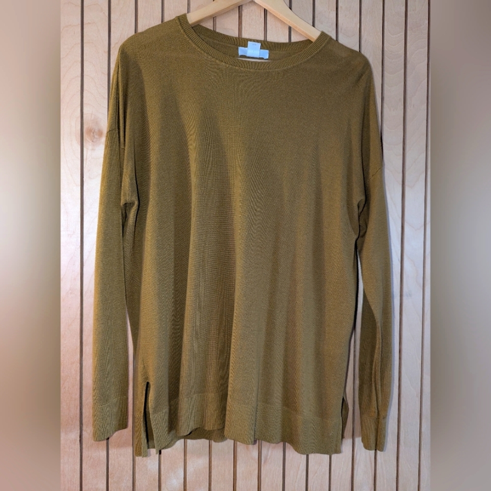 H&M Women's Thin Mustard/Gold Sweater L